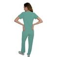 thumbnail image 5 of Green Town Scrubs for Women Scrub Set - V-Neck Top and Straight Leg Pant, 5 Pockets, Easy Care, Solids and Prints Uniforms, 5 of 7