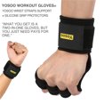 thumbnail image 5 of Weight Lifting Gloves with Wrist Support Strap Pro Padded Gym Gloves for Powerlifting, Cross Training, Workout, Best for Both Men & Women M(PAIR), 5 of 9