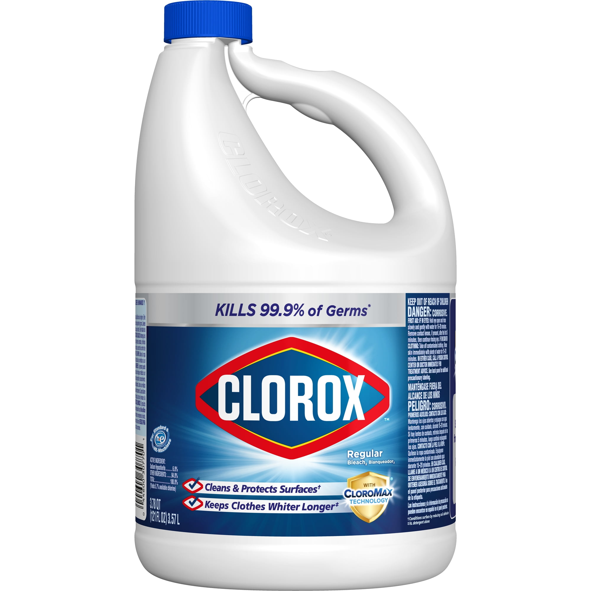 Clorox Regular Liquid Bleach 121 Oz Bottle Walmart Com