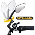 thumbnail image 3 of Red---Bike Mirrors, 360° Rotatable Cycling Rearview Mirrors, Wide Angle Safe Shockproof Bicycle Mirror, Ebike Universal Fit Accessories 1 Pair (Red) (G Need ), 3 of 5