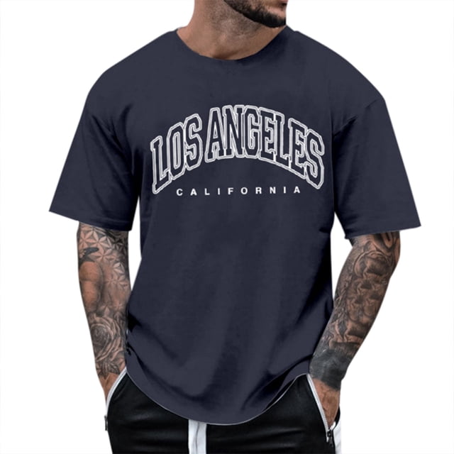 Playeras Lisas Para Hombre, Camiseta De Verano Para Playa Con Estampado De Árbol Pequeño, Blusa De Manga Corta Con Cuello Redondo