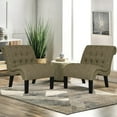 thumbnail image 2 of Andeworld Upholstered Accent Chair for Bedroom Living Room Chairs Lounge Chair with Wood Legs Brown, 2 of 6