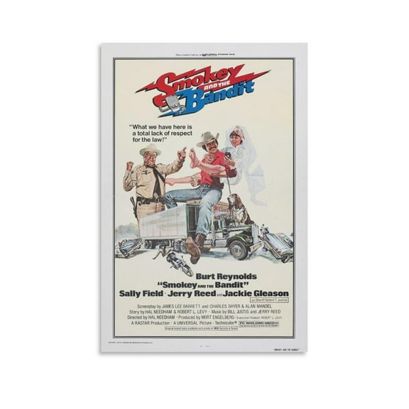 Movie Poster, Smokey And The Bandit 1977 Canvas Art Poster And Wall Art Picture Print Modern Family Bedroom Decor Posters