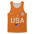 thumbnail image 3 of Domuza July Of 4th Shirts for Men American Flag Pattern Casual Crew-Neck Sleeveless T Shirts 2026 Summer Fashion Comfy Loose Fit Top Orange 2XL, 3 of 3