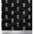 thumbnail image 1 of Soimoi Cotton Voile Fabric Floral Block Printed Fabric 1 Yard 42 Inch Wide, 1 of 3