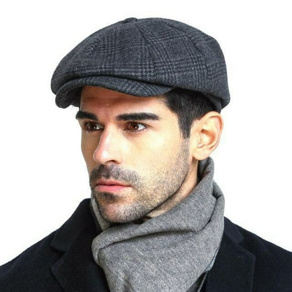 SikaFu Beret Cap Autumn Winter Hat Men Women Octagonal Newsboy Flat Cap Male Female Vintage Wool Beret Hat Berets for Men Women