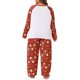 thumbnail image 3 of Conjunto de pijama de Navidad para mujer Agnes Orinda de talla grande de 2 piezas, pijama suave de dormir, parte superior de manga larga y pantalones capri, 2X blanco y rojo, 3 of 6