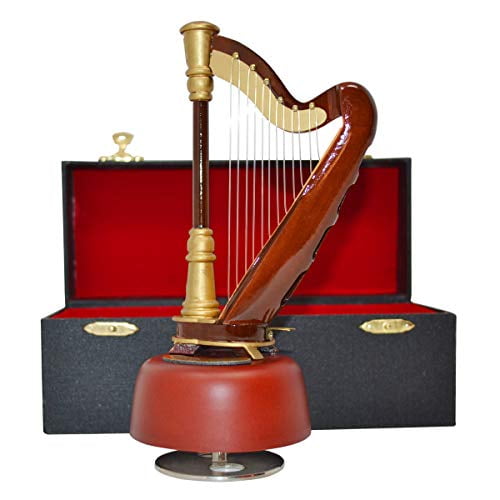 KingPoint Harp Rotating Music Box Instrument Gift Accessories Mini Home Best Gift KingPoint Harp Rotating Music Box Instrument Gift Accessories Mini Home Best Gift