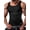 Black, variant on Men Neoprene Sauna Suit, Zipper Waist Trainer Vest, Tank Top Trimmer Body Shaper with Adjustable Two Belts