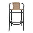 thumbnail image 6 of Flash Furniture Lila Indoor-Outdoor PE Rattan Restaurant Barstool Medium Brown 2/Pack, 6 of 16