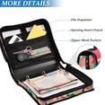 thumbnail image 3 of FORMRS Zipper Binder with Shoulder Strap 2-inch Ring 500 Sheet Capacity File Bag, Pink Colorful Circles, 3 of 5