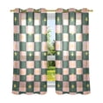 thumbnail image 6 of Yayeee Window Curtains Light Filtering 63"x42" Grommet Panel Pair Home Living Room Decor, Pink Abstract, 6 of 7