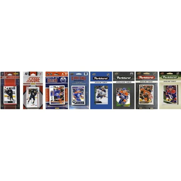 C&I Collectables OILERS819TS NHL Edmonton Oilers 8 Différents Ensembles de Cartes à Collectionner sous Licence