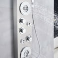 thumbnail image 4 of Stainless Steel Shower Panel Rain&Waterfall Tower Massage Jets Brushed Nickel, 4 of 7