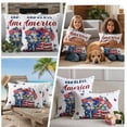 thumbnail image 5 of 4th of July Outdoor Waterproof Pillow Covers, Independence Day Blue Red US Flag Spring Floral Decorative Rectangle Throw Pillowcase Sofa Cushion Sham for Patio/Couch/Chair, 20"x12" 2 Pack, 5 of 8