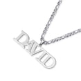 thumbnail image 2 of Men's Custom Letter Pendant Name Necklace Personalised Jewelry Gift,Black, 2 of 5