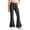 Dark Gray, variant on Girls Checkered Flared Pants Fall Fashion Boho Casual Trousers Button Down Zip Up Wide Leg Pant with Pockets (5-6 Years, Gray)
