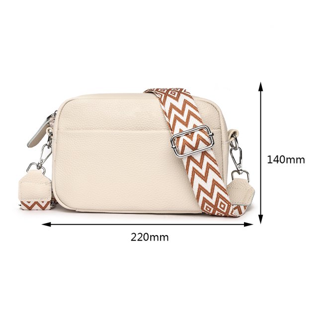 Bolso bandolera de piel auténtica para mujer, bandolera informal para ir de compras (beige) Ndcxsfigh Para Estrenar