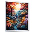 thumbnail image 2 of Designart "Canopy Of Purple And Pink Forest I" Forest Floater Framed Wall Art Living Room, 2 of 5