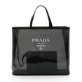 thumbnail image 1 of Pre-Owned Prada Sequin Mesh Logo Large Tote, 1 of 11