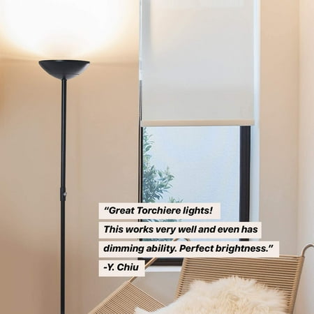 Brightech Skylite Led Torchiere Floor Lamp Dimmable Energy Saving 24 Watt Bright Modern Tall Standing Pole Canada Brightech Skylite Led Torchiere Floor, Brightech Brightest Torchiere Floor Lamp