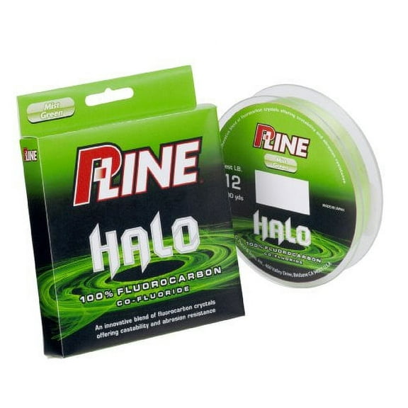 P-Line HF200-12 Halo Fluorocarbon Fishing Line 12Lb 200Yds Mist Green