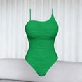 thumbnail image 3 of cocolona Womens One Piece Swimsuit Sumemr Solid Color Slim Tummy Control Bathing Suit Vacation Beach Swimwear, 3 of 6