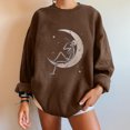 thumbnail image 4 of Sudadera extragrande de lana de manga larga con cuello redondo y estampado de calavera para mujer Pompotops gfhjh16646, 4 of 5