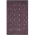 thumbnail image 2 of Rugsotic Carpets Hand Knotted Wool Area Rug 3'x5' Purple Contemporary Rectangle Indoor Rug for Living Room, Bedroom Antimicrobial L00501, 2 of 6