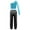 Light Blue&Black, variant on Doomiva Kids Girls Jazz Hip Hop Latin Dance Outfits Shiny Sequins Crop Tops with Harem Pants Tracksuit Hot Pink 10