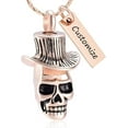 thumbnail image 3 of Skull Cremation Urn Necklace for Ashes for Men Women Stainless Steel Memorial Jewelry for Pet Human Ashes, 3 of 6