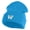 Aqua, variant on Small Decorative Blue Butterfly Iron on Patched 12 Inch Long Knitted Beanie - Dark Green OSFM