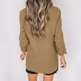 thumbnail image 4 of Blazer Jackets for Women 3/4 Sleeve Summer Fashion Solid Color Open Front Long Elastic Sleeves Suit Loose Outerwear Coats Tops, 4 of 6