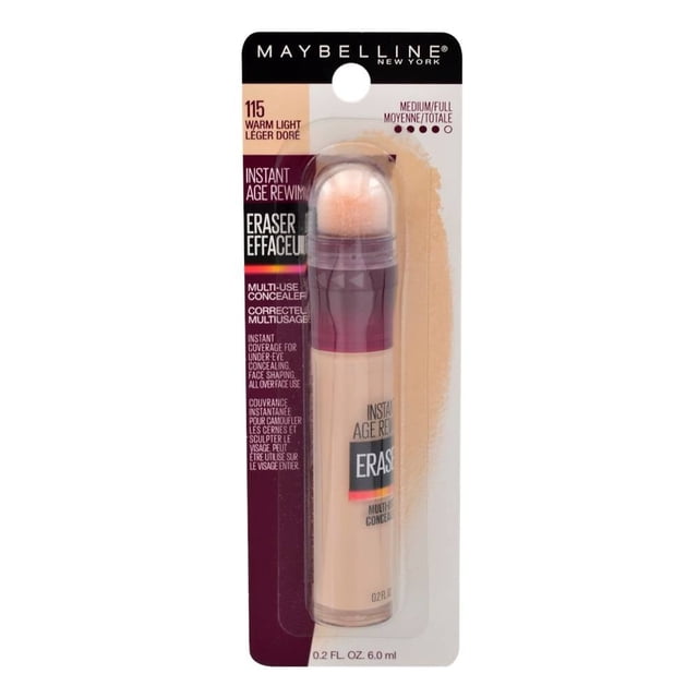 Corrector para ojos Maybelline New York Instant Age Rewind 115 warm light En Blister 6 ml