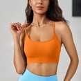thumbnail image 2 of Mujeres de color sólido cuatro filas ajustable inalámbrico sujetador doble hombro yoga deportes sujetador a prueba de choques, ejercicio deportes sujetadores para mujeres, 2 of 6