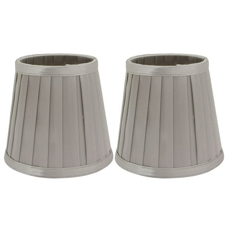 - 2pcs Light Shade Wall Shade Chandelier Clip-On Lamp Shade Silver Gray