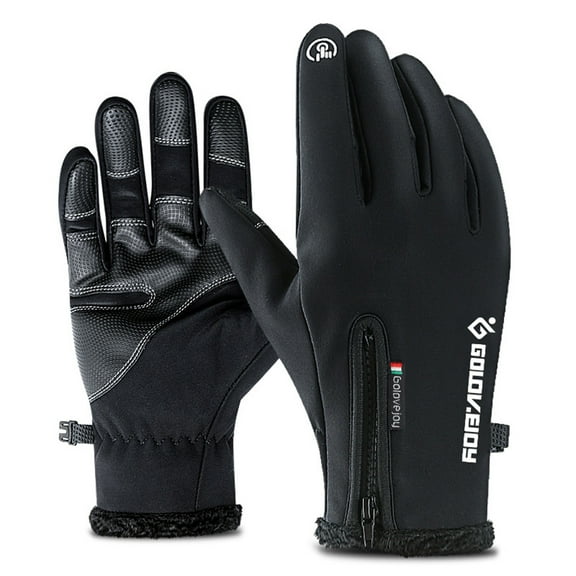 Masteelf Water Proof Gloves Running Mittens Touch Screen Men and Women Black