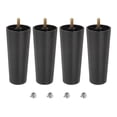 thumbnail image 1 of Piernas de Muebles Redondas de Plástico de 5.9 pulgadas, Juego de 4 Pies de Reemplazo para Sofá con Tornillos de Colgante M8, 1 of 6