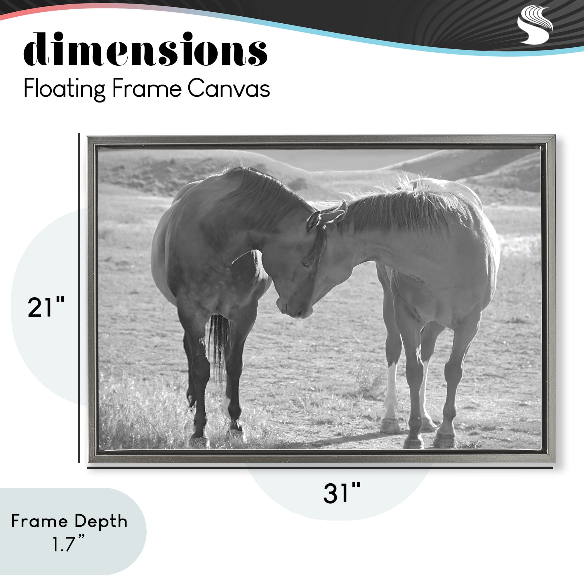 Stupell Industries Sweet Nothings Bond Between Horses Gray Framed Floater Canvas Wall Art, design by Steve Toole