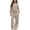 Khaki, variant on Zefriona Kids Winter Fleece Lined Warm Hooded Sweatshirt and Wide Leg Pants 2-Piece Set 5-14Y Hot Pink Size 13