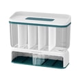 thumbnail image 2 of con tapa de alimentos Caja de almacenamiento transparente 5 Particiones móviles de cinco controles para despensa Sunnimix contenedor de almacenamiento de cereales, 2 of 6