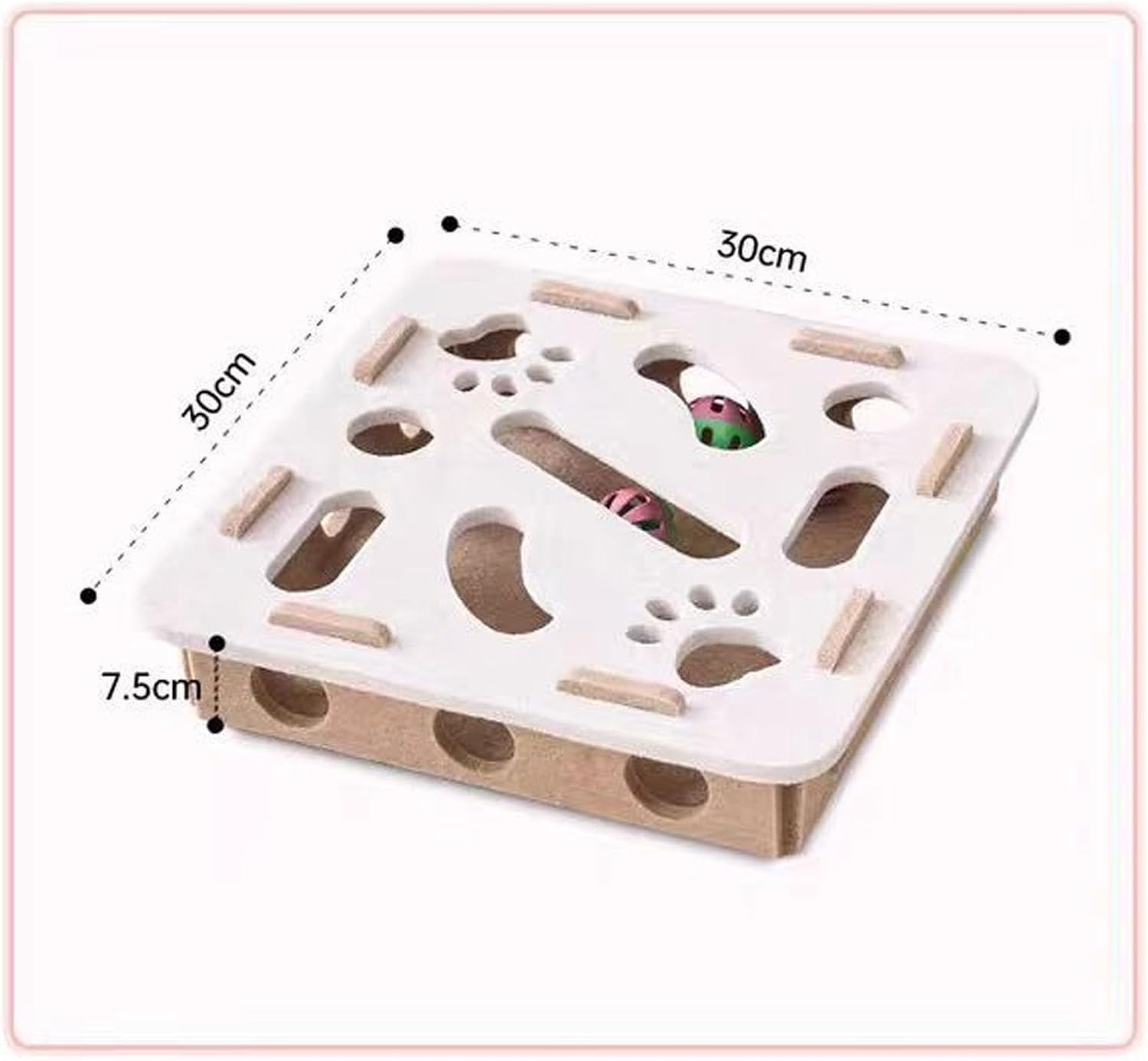 Cat Nail File Enrichment Box, Interactive Cat Scratch Puzzle Toys for Indoor Cats, Kitten Scratcher That Files Nails & Felt Maze Treat Box, Gifts for People Who Love Cats, Sandpaper Inside (1PC)