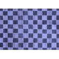 thumbnail image 1 of Ahgly Company Indoor Rectangle Checkered Blue Modern Area Rugs, 2' x 5', 1 of 4