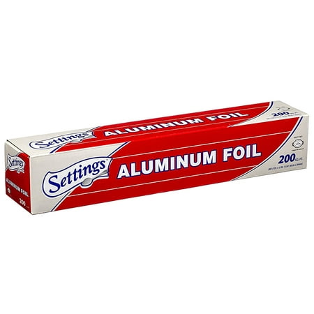 Settings Aluminum/silver Foil 12 Inch Width - 200 Feet Length (200 Sq. Ft. Total) Pack Of 2