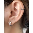 thumbnail image 3 of Cubic Zirconia Small Hoop Earrings 925 Sterling Silver Plated Hypoallergenic CZ Mouse Cute Cartilage Huggie Hoops for Women 16G Piercing Ear Stud, 3 of 6