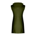 thumbnail image 6 of Diufon Women's Trendy Dresses Summer Sleeveless Zipper Hoodies Solid Color Short Dresses, 6 of 7