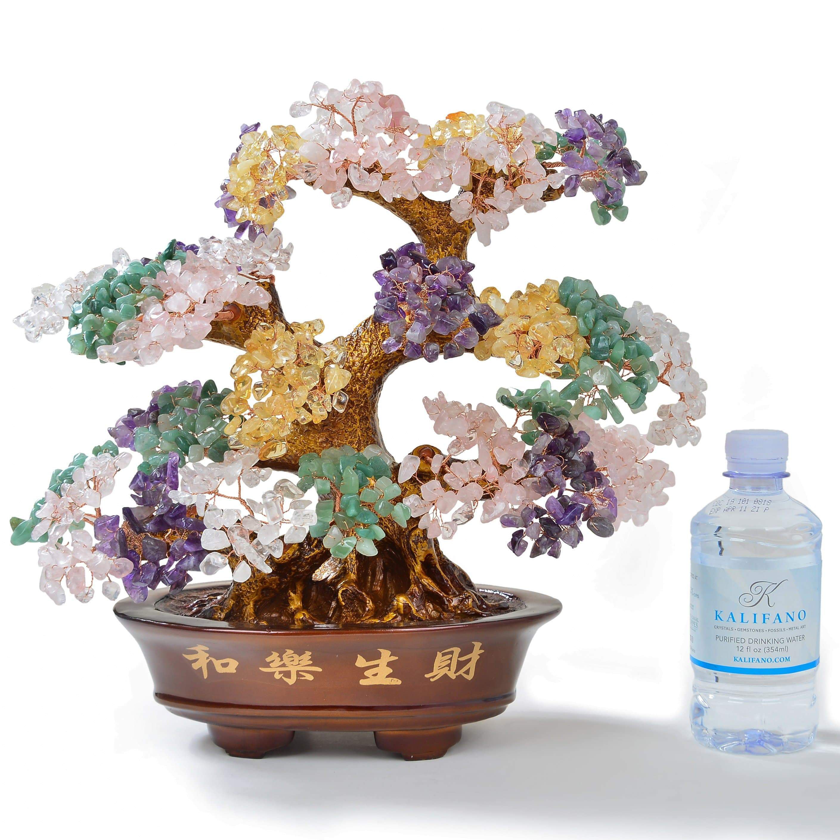ZAICUS Amethyst Crystal Tree of Life Feng Shui Tree Stone Tree Bonsai Money Tree Purple Gemstone Tree for Good Luck Wealth & Prosperity Stones Spiritual Gift Home Decorations Copper Wire 10-12 Inch 