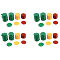 thumbnail image 1 of Red Yellow Green Round Shaped Mini Poker Chips Lucky Game Props 276 Pcs, 1 of 3