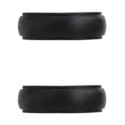 Solutions Adult Mens 4 Piece Black Silicone Ring Set, Size 9/10 - No Stone