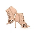 thumbnail image 4 of New Women Liliana Nikia-13 Nubuck Caged Peep Toe Criss Cross Single Sole Sandal, 4 of 5